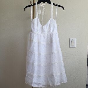Vintage Betsey Johnson Lace Halter Mini Dress SZ4‎